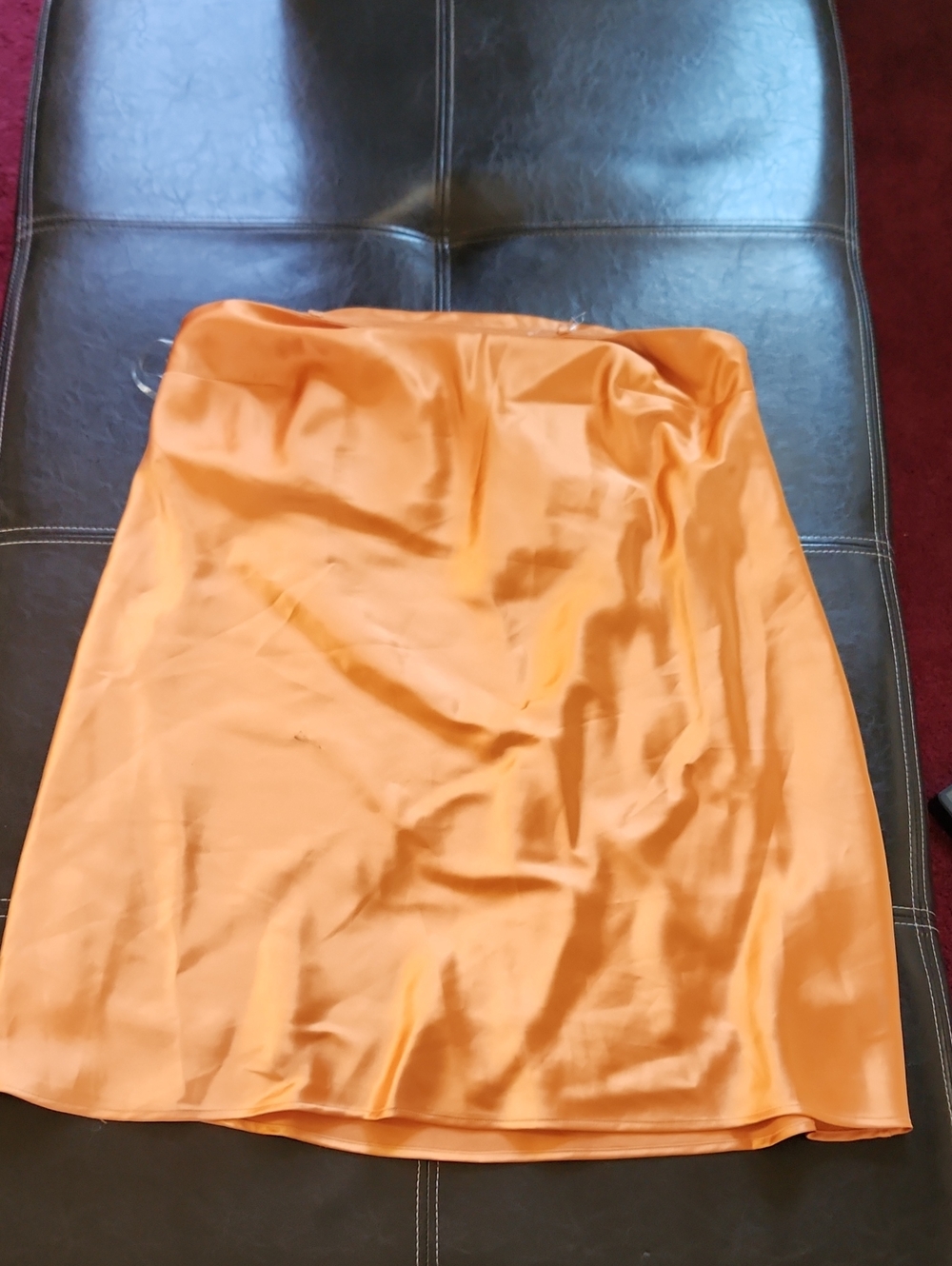 Satin Orange Women's Dress